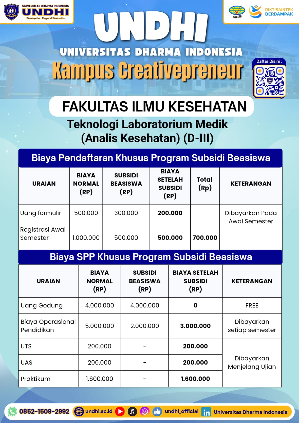 Info Beasiswa UNDHI